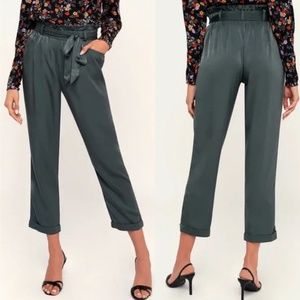 Lulu's Charm and Finesse Paper Bag Waist Pants